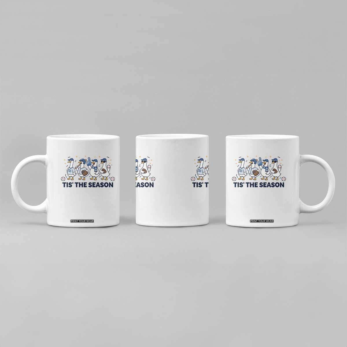 Baseball Silly Goose Coffee Mug Funny Tis The Season Baseball Mom TS10 Print Your Wear