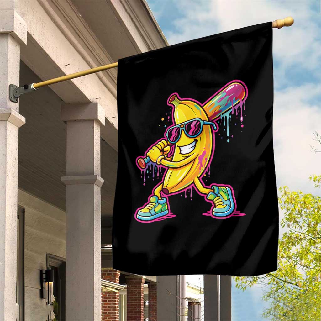 Banana Baseball Drip Garden Flag Funny Baseball Drip Ice Cream Kids Youth Boys TS10 Print Your Wear