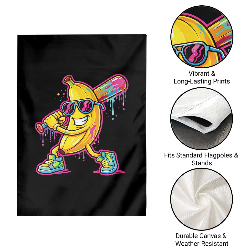 Banana Baseball Drip Garden Flag Funny Baseball Drip Ice Cream Kids Youth Boys TS10 Print Your Wear