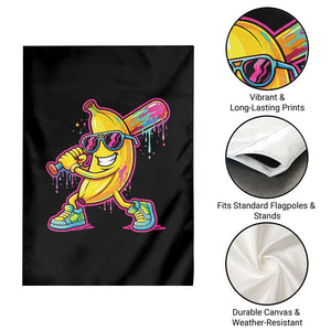 Banana Baseball Drip Garden Flag Funny Baseball Drip Ice Cream Kids Youth Boys TS10 Print Your Wear