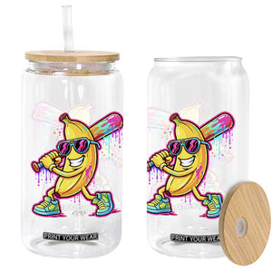Banana Baseball Drip Glass Can Funny Baseball Drip Ice Cream Kids Youth Boys TS10 Print Your Wear