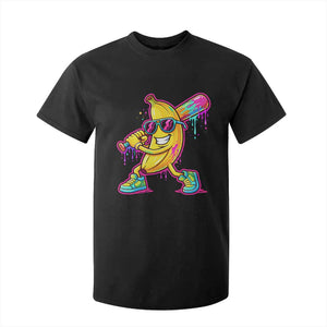 Banana Baseball Drip T Shirt For Kid Funny Baseball Drip Ice Cream Kids Youth Boys TS10 Black Print Your Wear