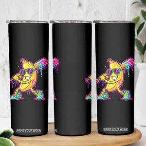 Banana Baseball Drip Skinny Tumbler Funny Baseball Drip Ice Cream Kids Youth Boys TS10 Print Your Wear