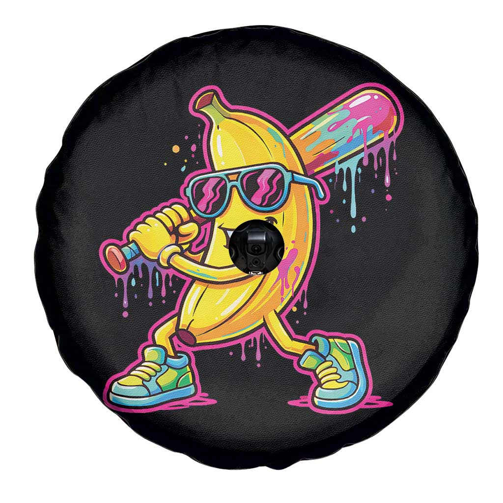 Banana Baseball Drip Spare Tire Cover Funny Baseball Drip Ice Cream Kids Youth Boys TS10 Print Your Wear