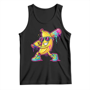 Banana Baseball Drip Tank Top Funny Baseball Drip Ice Cream Kids Youth Boys TS10 Black Print Your Wear