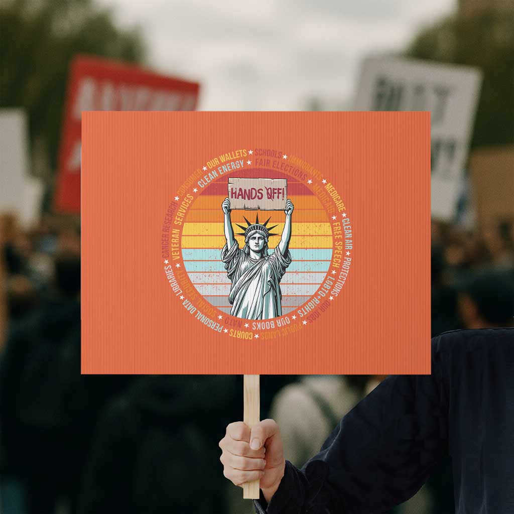 Statue of Liberty Hands Off Protest Protest Sign Resist Resistance TS10 Horizontal 18