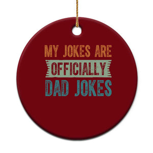 My Jokes Are Officially Dad Jokes Ceramic Ornament Funny New Dad First Fathers Day TS10 1pc Red Print Your Wear