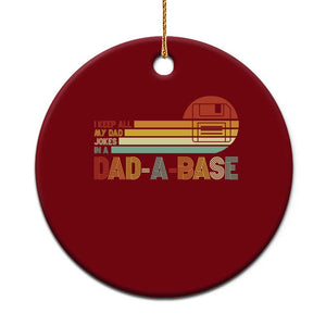 Funny Dad Jokes In A Dad-a-base Ceramic Ornament Retro Vintage Fathers Day TS10 1pc Red Print Your Wear