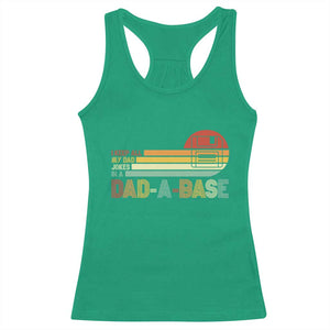 Funny Dad Jokes In A Dad-a-base Racerback Tank Top Retro Vintage Fathers Day TS10 Irish Green Print Your Wear
