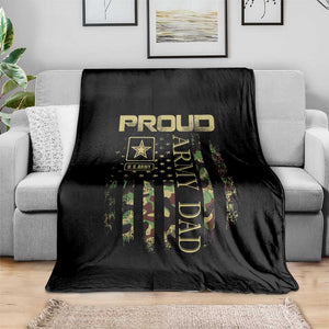 Proud Army Dad Throw Blanket Military Father US Army Camo Flag TS10 Print Your Wear