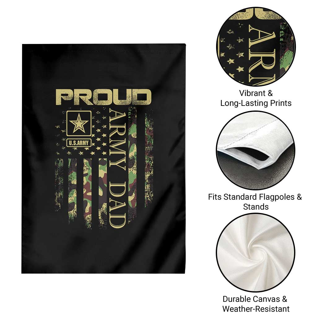 Proud Army Dad Garden Flag Military Father US Army Camo Flag TS10 Print Your Wear