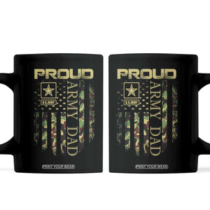 Proud Army Dad Coffee Mug Military Father US Army Camo Flag TS10 Black Print Your Wear