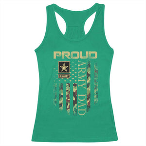 Proud Army Dad Racerback Tank Top Military Father US Army Camo Flag TS10 Irish Green Print Your Wear
