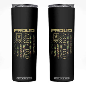 Proud Army Dad Skinny Tumbler Military Father US Army Camo Flag TS10 Black Print Your Wear
