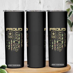 Proud Army Dad Skinny Tumbler Military Father US Army Camo Flag TS10 Print Your Wear