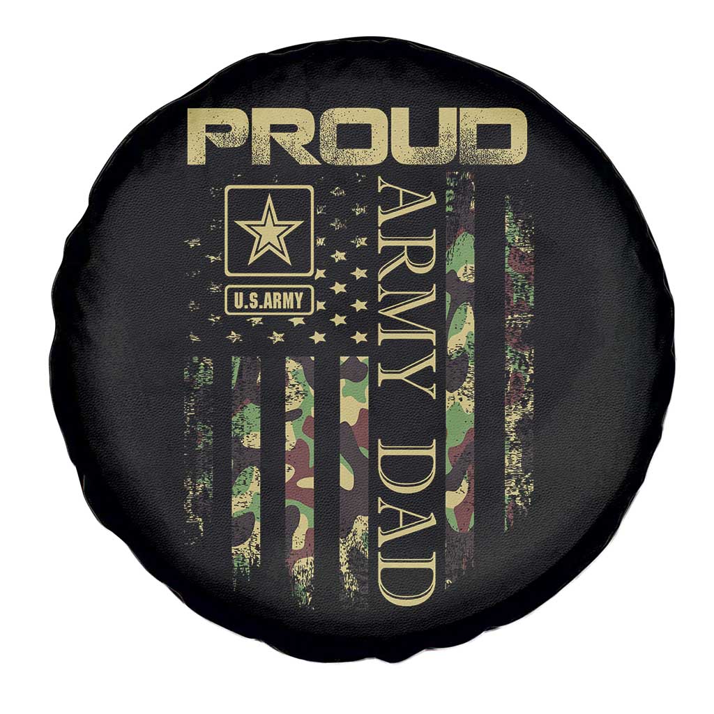 Proud Army Dad Spare Tire Cover Military Father US Army Camo Flag TS10 Print Your Wear
