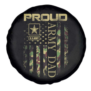 Proud Army Dad Spare Tire Cover Military Father US Army Camo Flag TS10 Print Your Wear