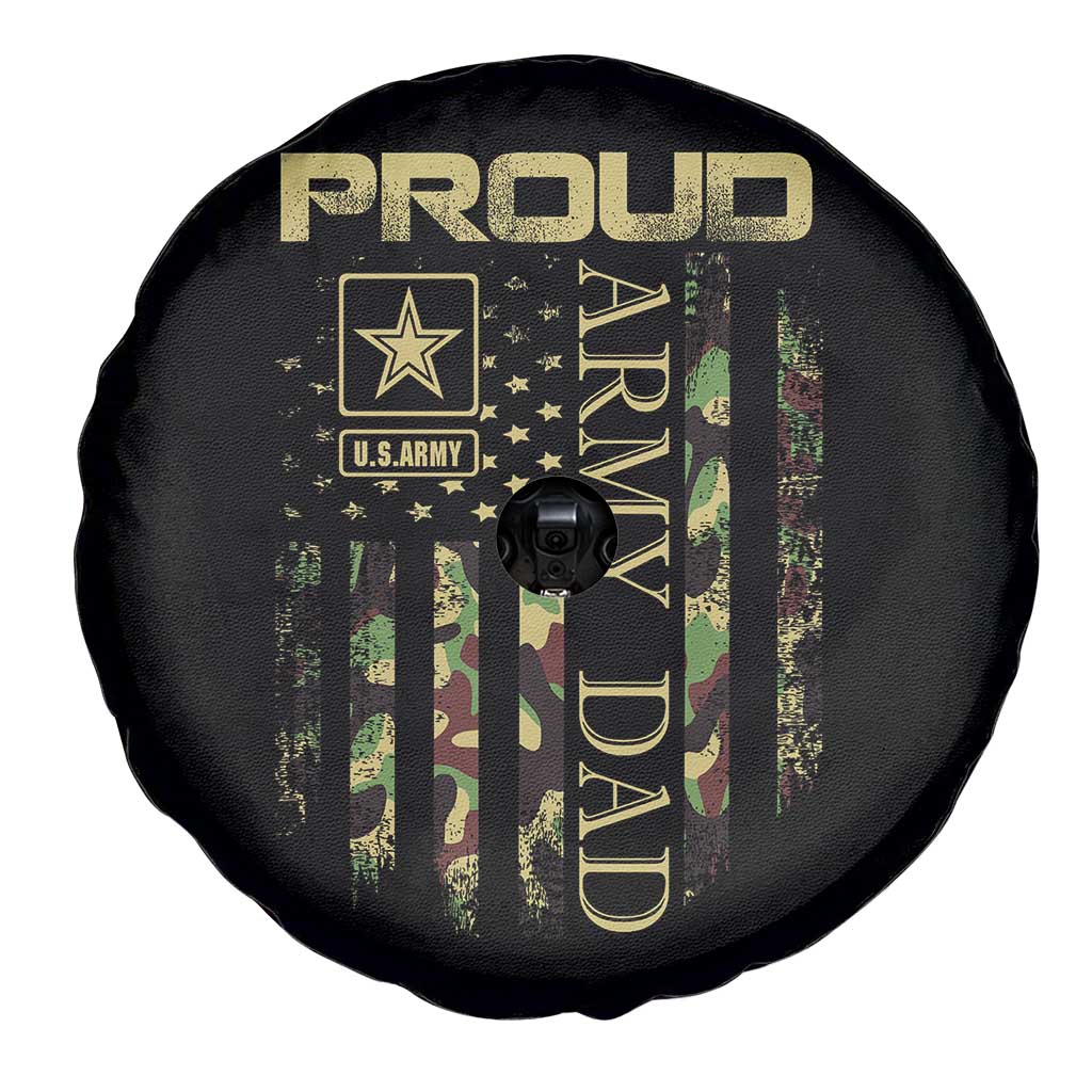 Proud Army Dad Spare Tire Cover Military Father US Army Camo Flag TS10 Print Your Wear
