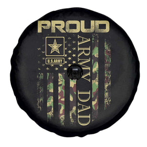 Proud Army Dad Spare Tire Cover Military Father US Army Camo Flag TS10 Print Your Wear