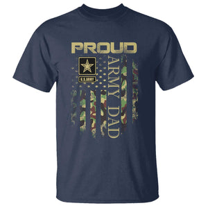 Proud Army Dad T Shirt Military Father US Army Camo Flag TS10 Navy Print Your Wear