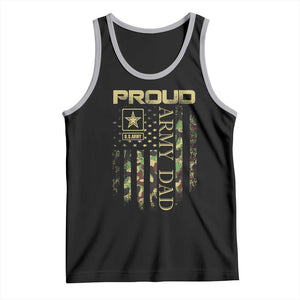 Proud Army Dad Tank Top Military Father US Army Camo Flag TS10 Black Athletic Heather Print Your Wear