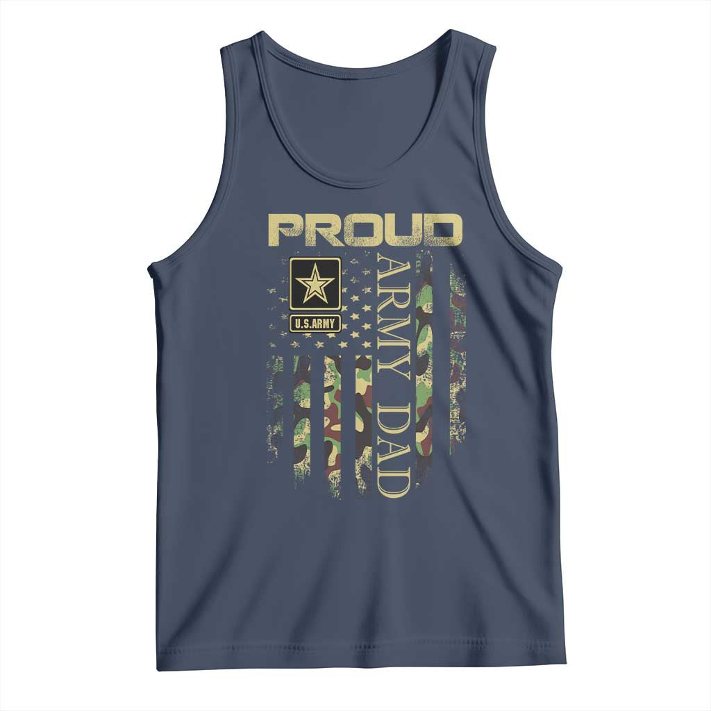 Proud Army Dad Tank Top Military Father US Army Camo Flag TS10 Navy Print Your Wear