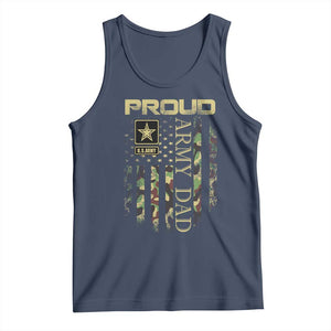 Proud Army Dad Tank Top Military Father US Army Camo Flag TS10 Navy Print Your Wear