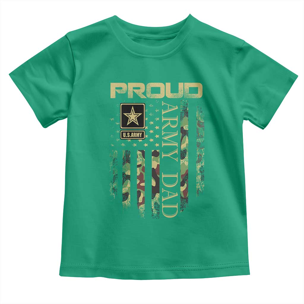 Proud Army Dad Toddler T Shirt Military Father US Army Camo Flag TS10 Irish Green Print Your Wear