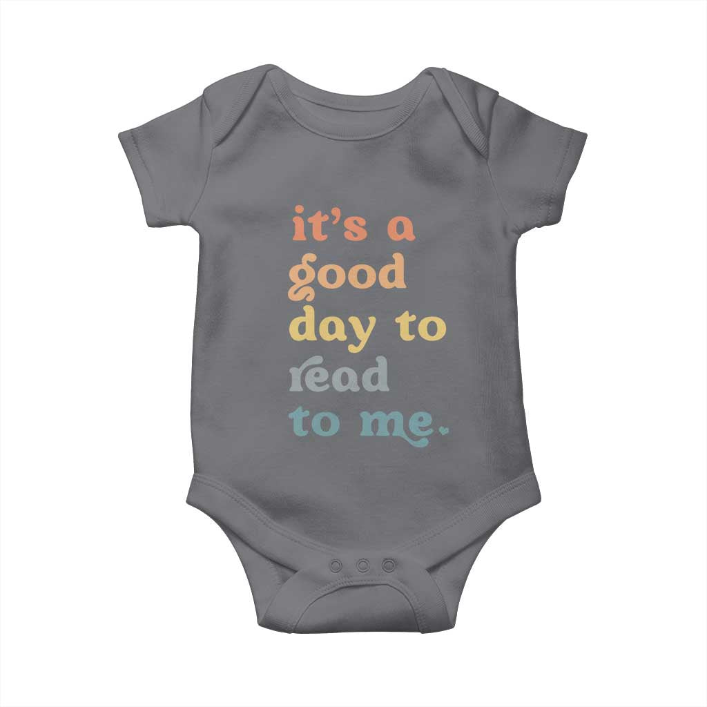 Read To Me Baby Onesie Sassy Baby Shower Bookish Little Reader TS10 Charcoal Print Your Wear