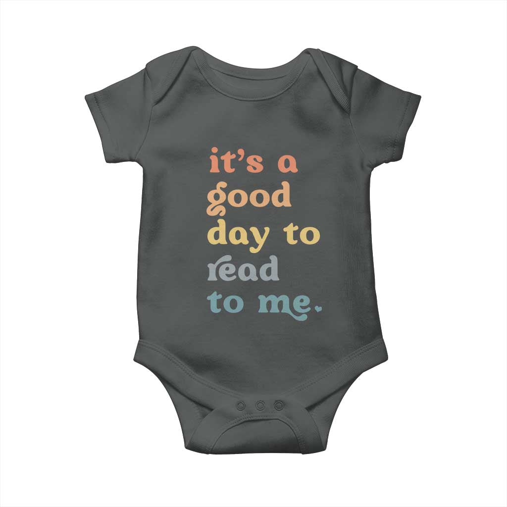 Read To Me Baby Onesie Sassy Baby Shower Bookish Little Reader TS10 Dark Heather Print Your Wear