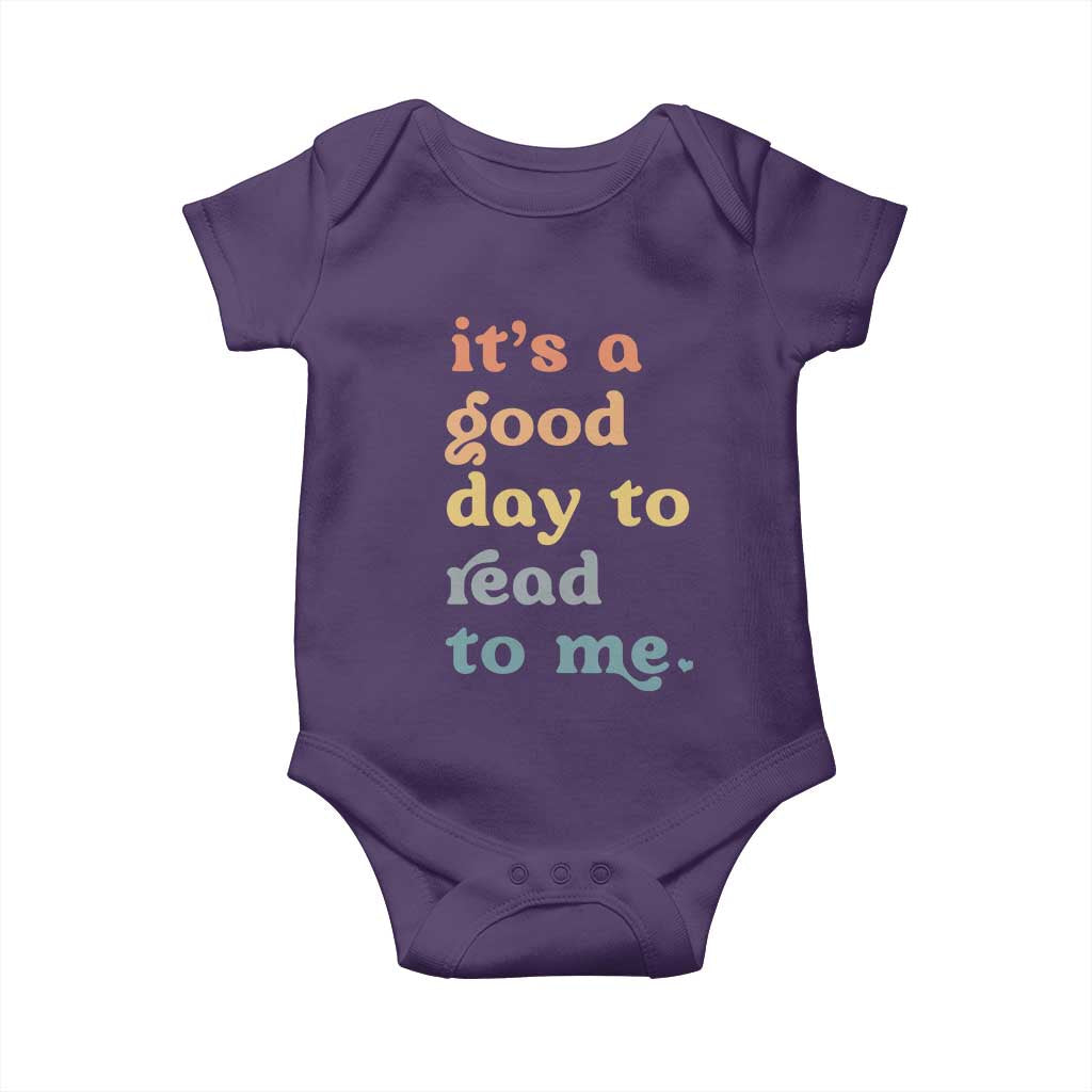 Read To Me Baby Onesie Sassy Baby Shower Bookish Little Reader TS10 Purple Print Your Wear