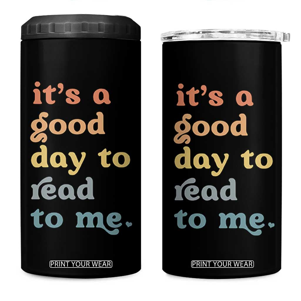 Read To Me 4 in 1 Can Cooler Tumbler Sassy Baby Shower Bookish Little Reader TS10 One Size: 16 oz Black Print Your Wear