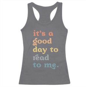 Read To Me Racerback Tank Top Sassy Baby Shower Bookish Little Reader TS10 Charcoal Print Your Wear