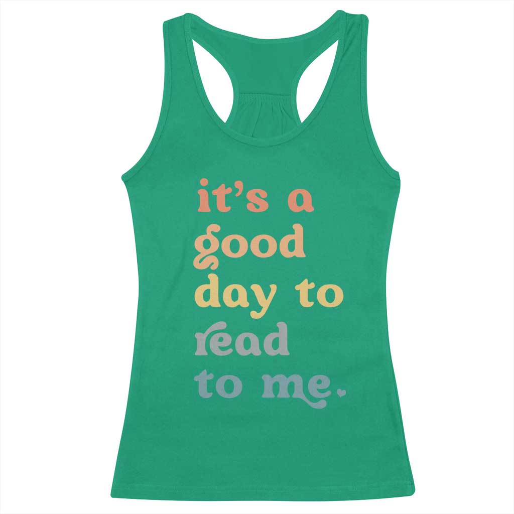Read To Me Racerback Tank Top Sassy Baby Shower Bookish Little Reader TS10 Irish Green Print Your Wear
