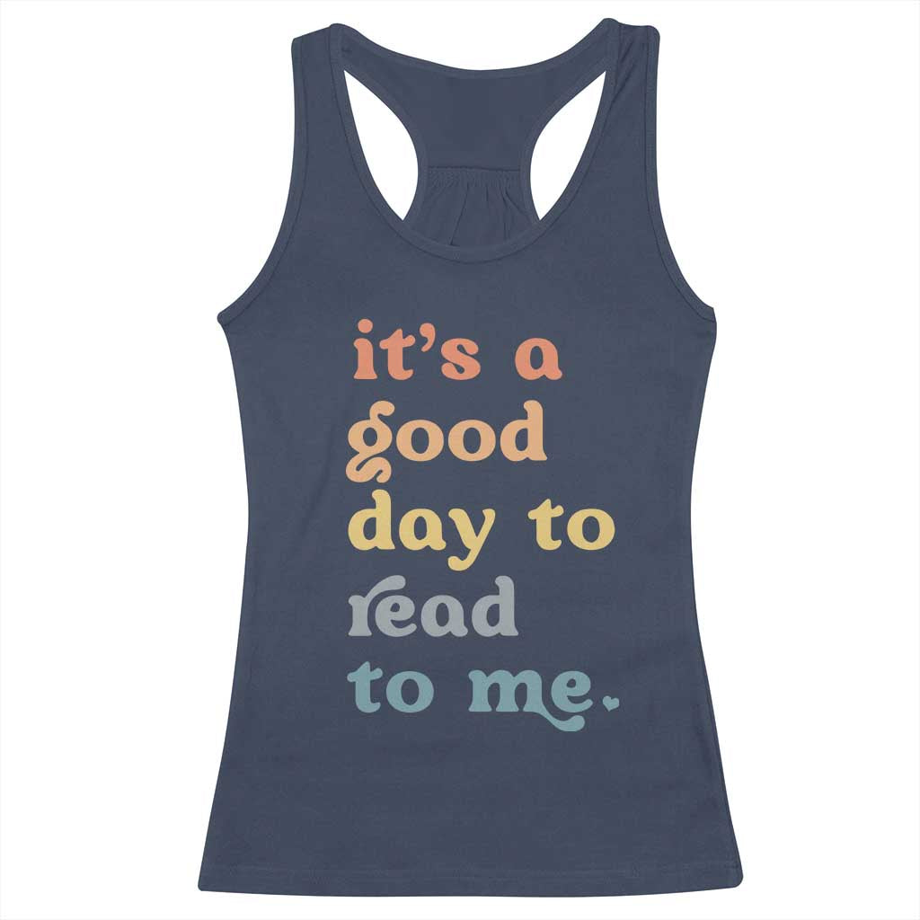 Read To Me Racerback Tank Top Sassy Baby Shower Bookish Little Reader TS10 Navy Print Your Wear
