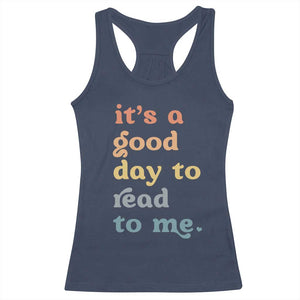 Read To Me Racerback Tank Top Sassy Baby Shower Bookish Little Reader TS10 Navy Print Your Wear