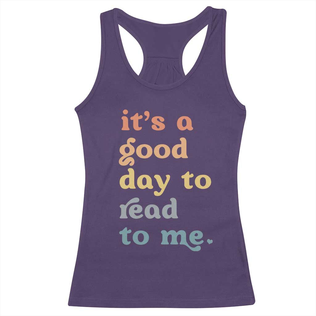 Read To Me Racerback Tank Top Sassy Baby Shower Bookish Little Reader TS10 Purple Print Your Wear