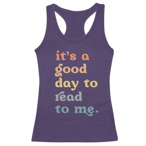 Read To Me Racerback Tank Top Sassy Baby Shower Bookish Little Reader TS10 Purple Print Your Wear