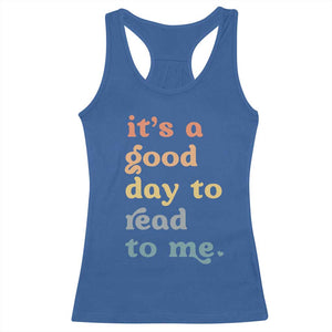 Read To Me Racerback Tank Top Sassy Baby Shower Bookish Little Reader TS10 Royal Blue Print Your Wear