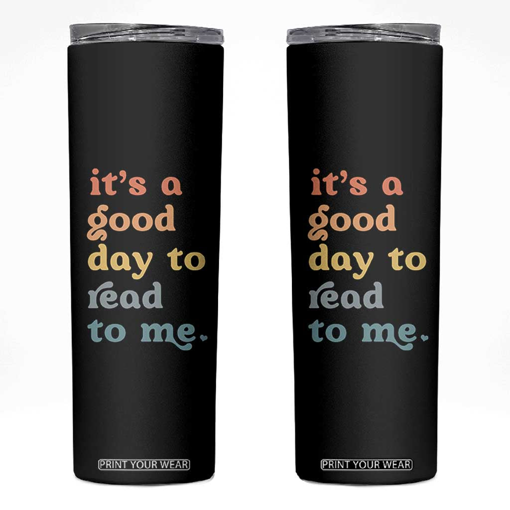 Read To Me Skinny Tumbler Sassy Baby Shower Bookish Little Reader TS10 Black Print Your Wear
