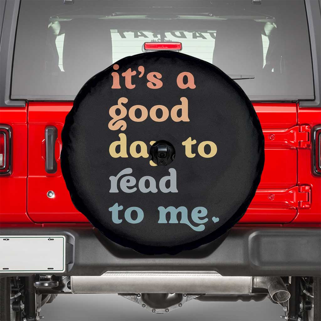 Read To Me Spare Tire Cover Sassy Baby Shower Bookish Little Reader TS10 Black Print Your Wear