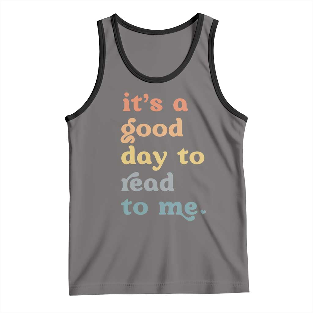 Read To Me Tank Top Sassy Baby Shower Bookish Little Reader TS10 Deep Heather Black Print Your Wear