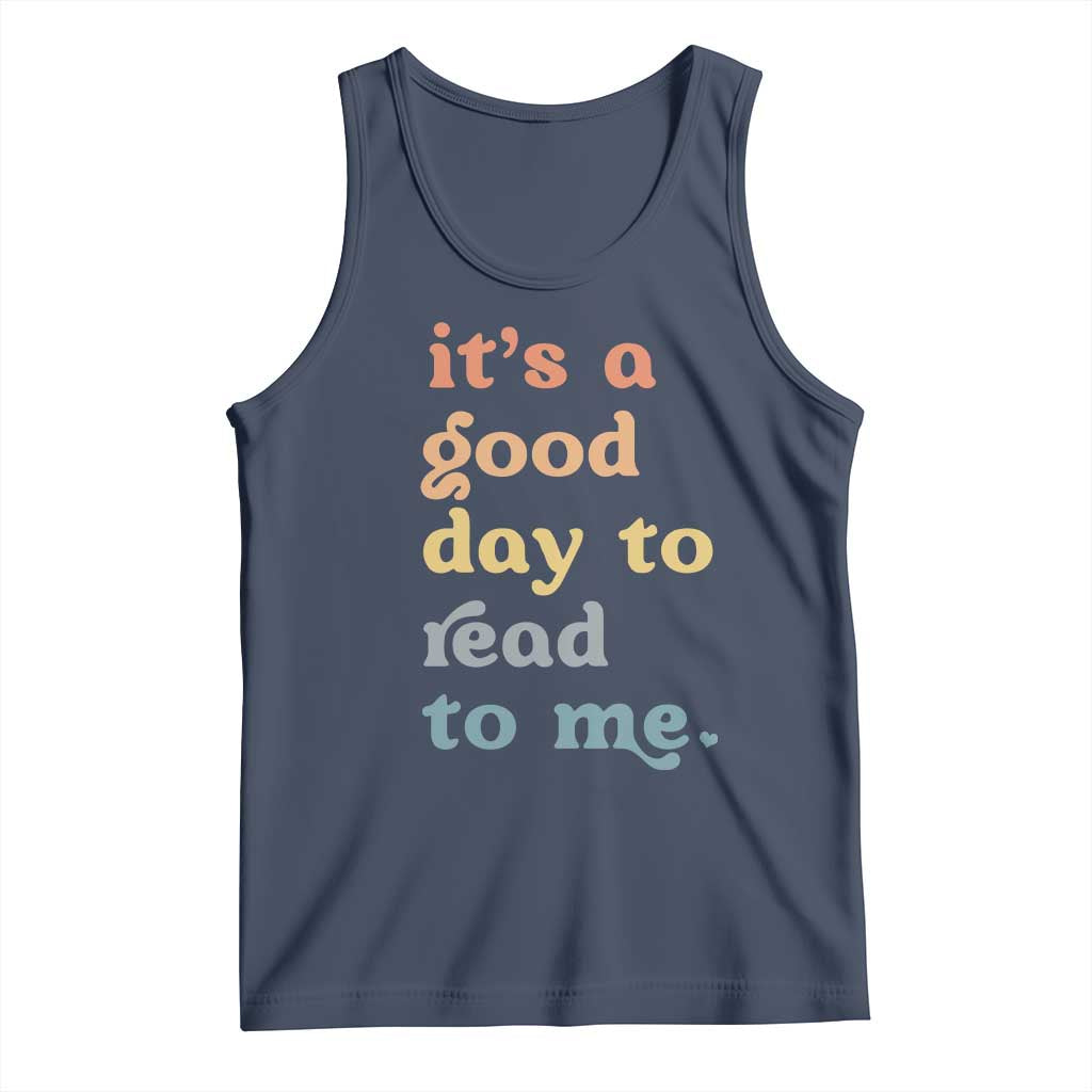 Read To Me Tank Top Sassy Baby Shower Bookish Little Reader TS10 Navy Print Your Wear