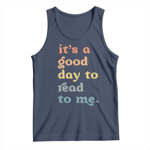 Read To Me Tank Top Sassy Baby Shower Bookish Little Reader TS10 Navy Print Your Wear