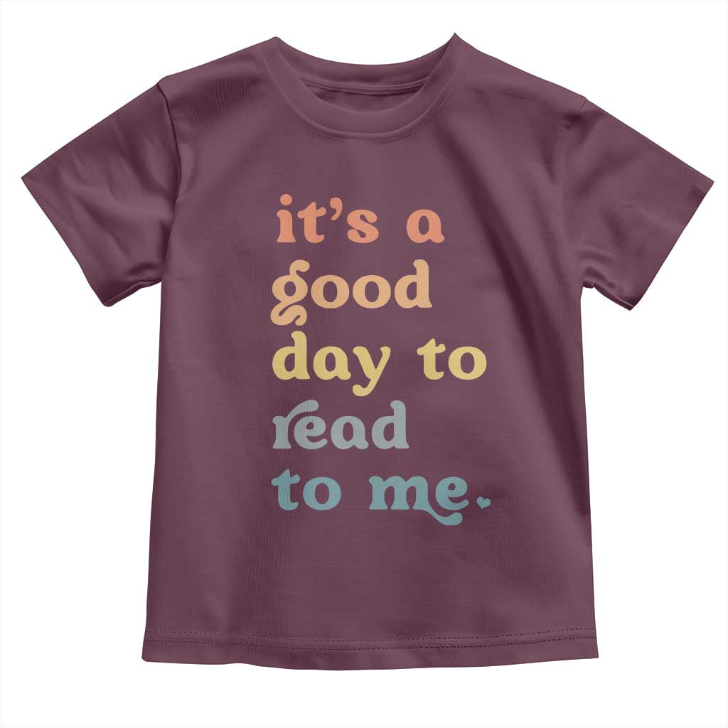 Read To Me Toddler T Shirt Sassy Baby Shower Bookish Little Reader TS10 Maroon Print Your Wear