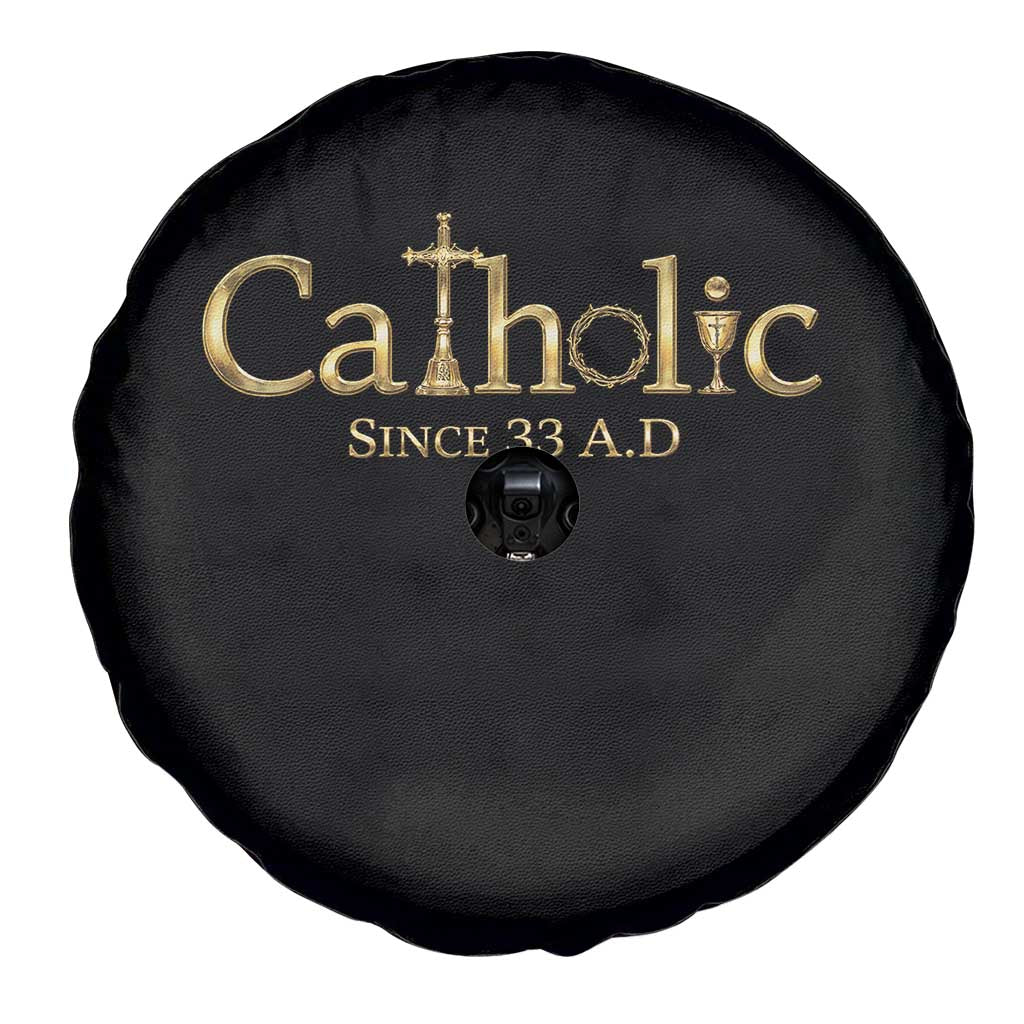 Catholic Since 33 AD Spare Tire Cover Christianity Crucifix Jesus Eucharist TS10 Print Your Wear