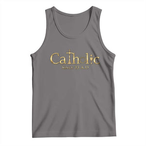 Catholic Since 33 AD Tank Top Christianity Crucifix Jesus Eucharist TS10 Deep Heather Print Your Wear