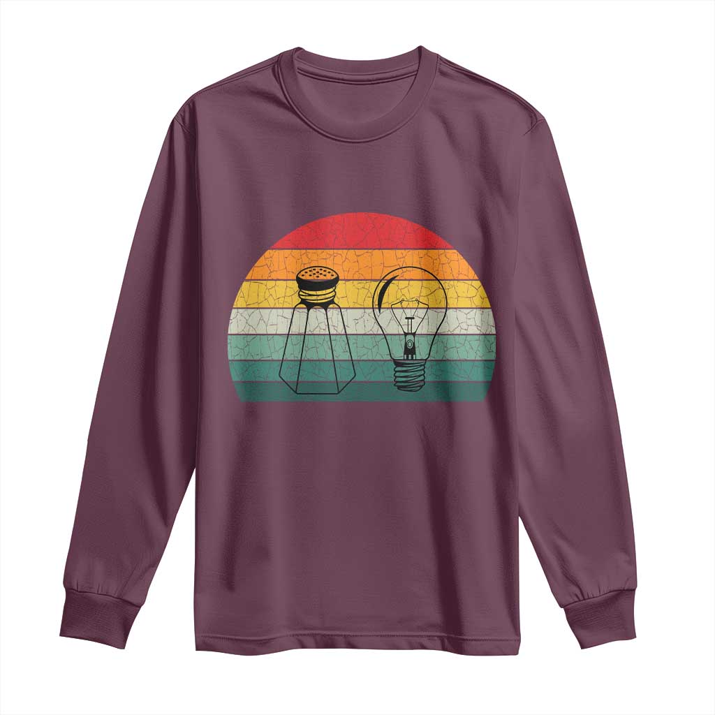 Retro Salt Light Be Ye Salt Christ Long Sleeve Shirt Bible Verse Christian Worship TS10 Maroon Print Your Wear