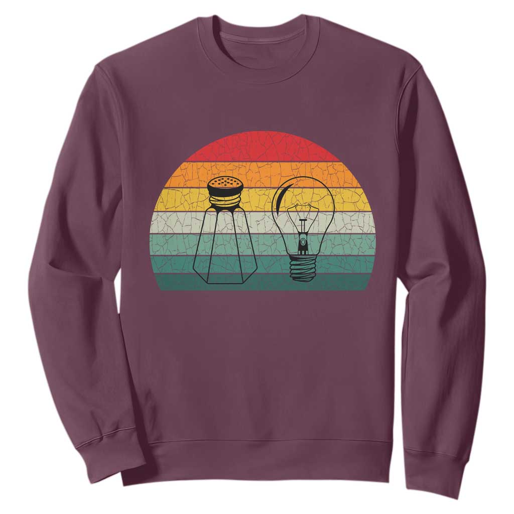 Retro Salt Light Be Ye Salt Christ Sweatshirt Bible Verse Christian Worship TS10 Maroon Print Your Wear