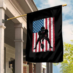 American Flag Football Garden Flag Cool Distressed Vintage Patriotic Football Player TS10 Print Your Wear